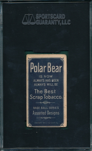 1909-1911 T206 Smith, Chicago & Boston, Polar Bear SGC 45
