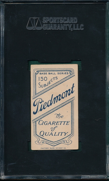 1909-1911 T206 Ames, Hands at Chest, Piedmont Cigarettes SGC 45