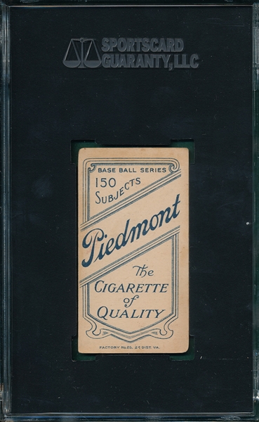 1909-1911 T206 Schlei, Catching, Piedmont Cigarettes SGC 45