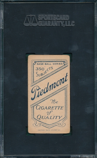 1909-1911 T206 Seymour, Batting, Piedmont Cigarettes SGC 45