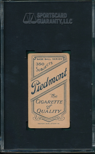 1909-1911 T206 Carrigan Piedmont Cigarettes SGC 50