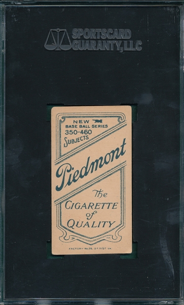 1909-1911 T206 Chase, Dark Cap, Piedmont Cigarettes SGC 50