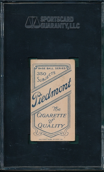 1909-1911 T206 LaPorte Piedmont Cigarettes SGC 50