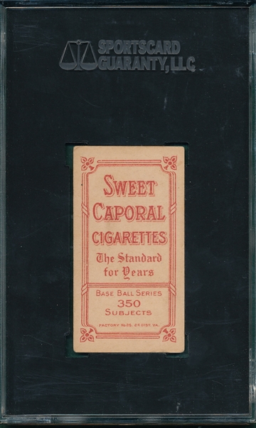 1909-1911 T206 Bransfield Sweet Caporal Cigarettes SGC 50 *Factory 25*