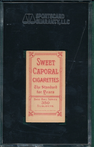 1909-1911 T206 McElveen Sweet Caporal Cigarettes SGC 50 