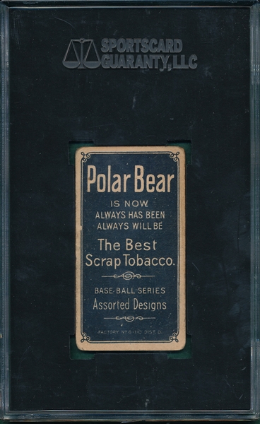 1909-1911 T206 Pelty, Vertical, Polar Bear SGC 40