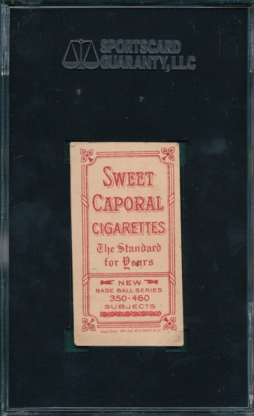 1909-1911 T206 Ames, Hands Above Head, Sweet Caporal Cigarettes SGC 40 