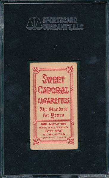 1909-1911 T206 Doyle, Bat, Sweet Caporal Cigarettes SGC 40 