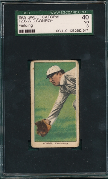 1909-1911 T206 Conroy, Fielding, Sweet Caporal Cigarettes SGC 40 
