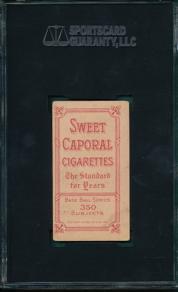 1909-1911 T206 Downey, Batting, Sweet Caporal Cigarettes SGC 40 