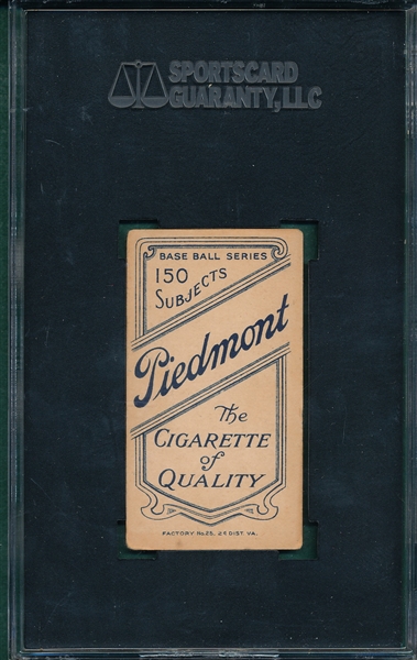 1909-1911 T206 Ames, Portrait, Piedmont Cigarettes SGC 40 