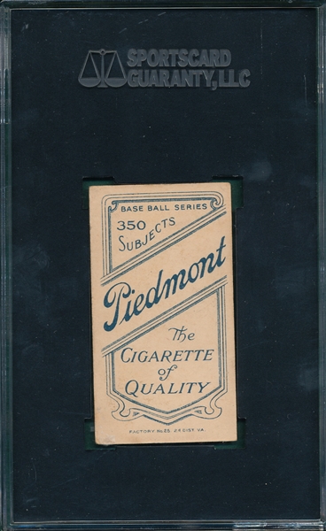 1909-1911 T206 Clymer Piedmont Cigarettes SGC 40 