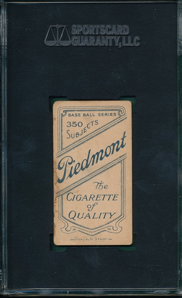 1909-1911 T206 Cravath Piedmont Cigarettes SGC 40 