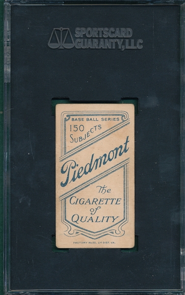 1909-1911 T206 Criger Piedmont Cigarettes SGC 40 