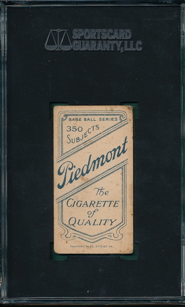 1909-1911 T206 Criss Piedmont Cigarettes SGC 40 