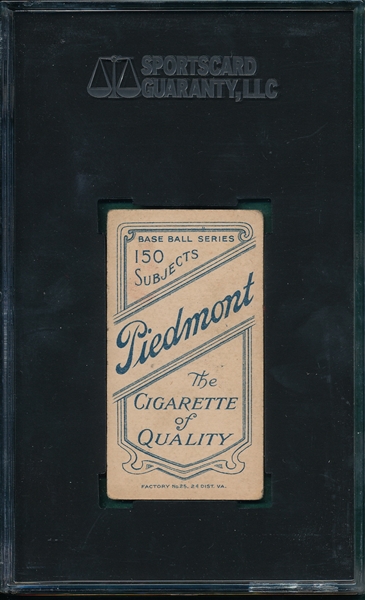 1909-1911 T206 Davis, H. Davis, Piedmont Cigarettes SGC 40 