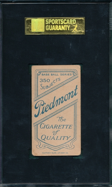 1909-1911 T206 Downs Piedmont Cigarettes SGC 40 
