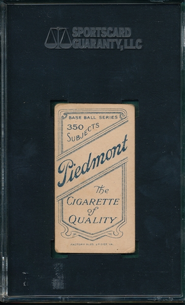 1909-1911 T206 Gibson Piedmont Cigarettes SGC 40 