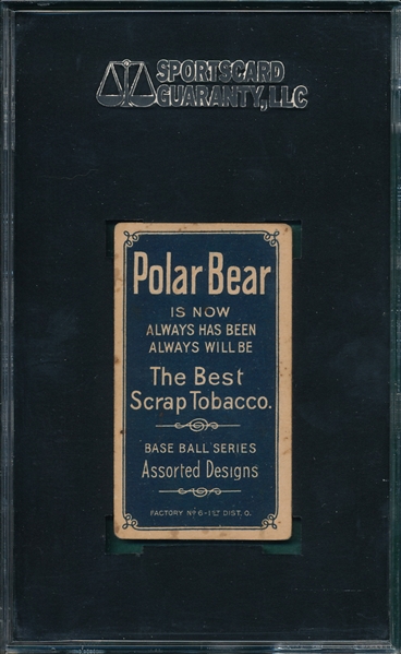 1909-1911 T206 Ray Demmitt, St. Louis, Polar Bear SGC 40
