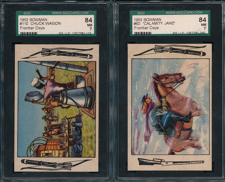 1953 Bowman Frontier Days, Lot of (6) SGC 84