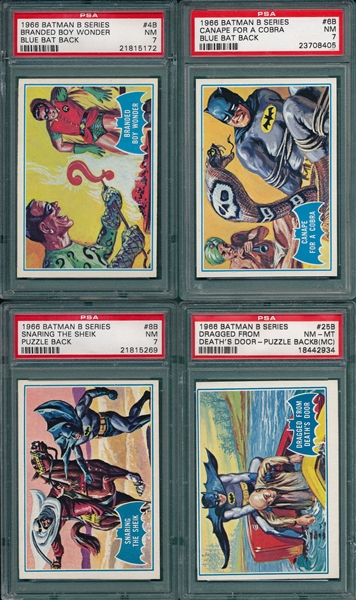 1966 Batman B Series (8) Card Lot PSA 
