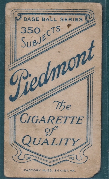 1909-1911 T206 Crawford, Throwing, Piedmont Cigarettes