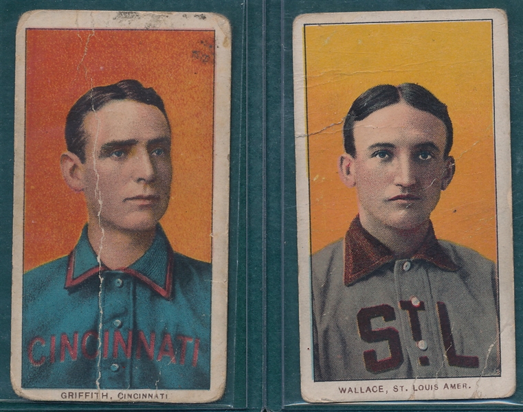 1909-1911 T206 Griffith, Portrait, & Wallace, Lot of (2)