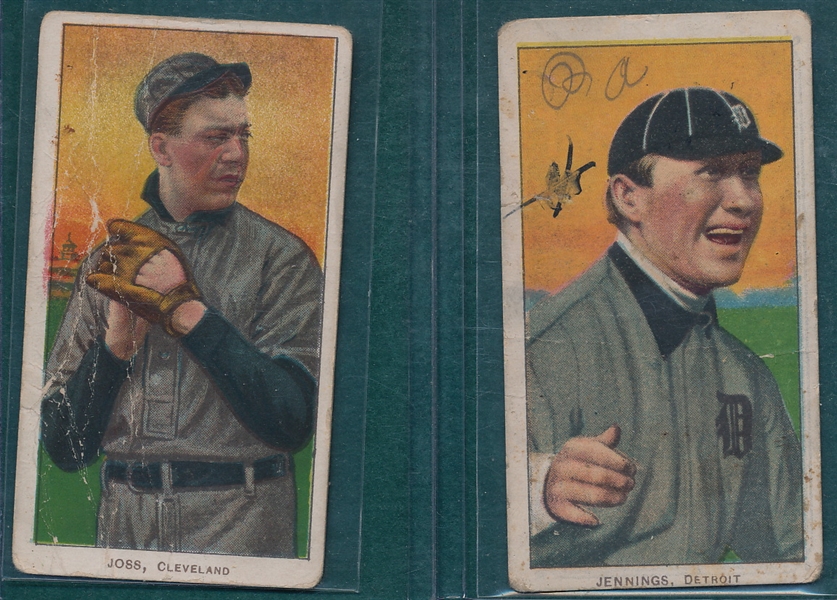 1909-1911 T206 Jennings, One Hand, & Joss, Pitching, Lot of (2)