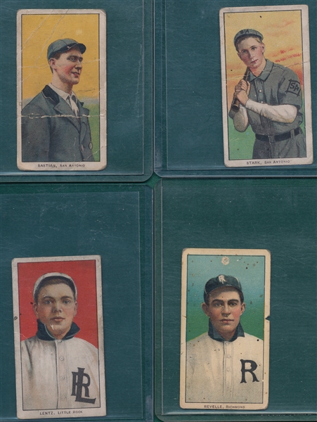 1909-1911 T206 Southern Leaguers, Lot of (4) W/ Bastian