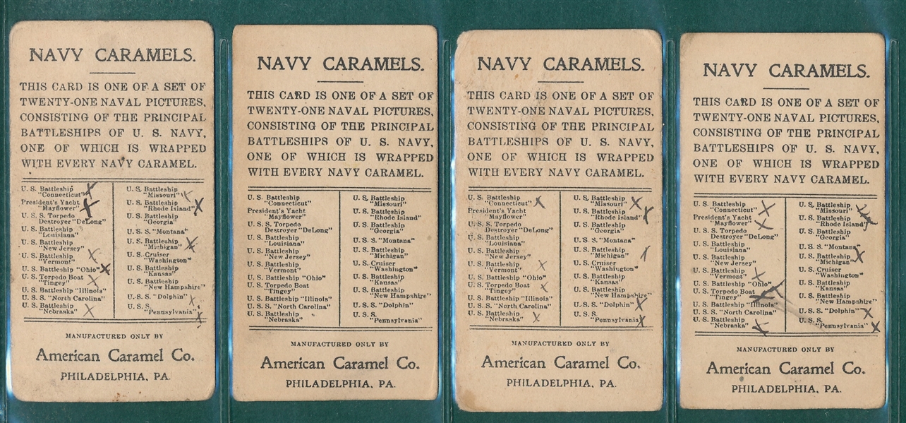 1910s E3 Ships American Caramel Near Set (19/21) 