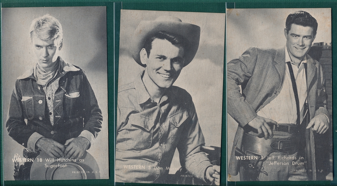 1959 Nu Card Westerns w/Long Island Lighting Rare Backs (7) Different Backs