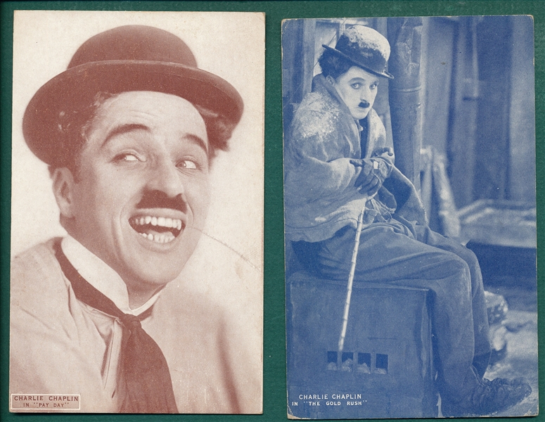 1920s Exhibit Movie Comedians, Lot of (7) W/ Chaplin