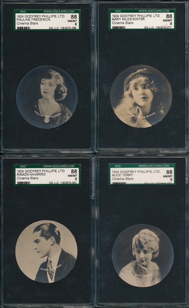 1924 Godfrey Phillips, LTD, Cinema Stars, Complete (25) SGC/PSA