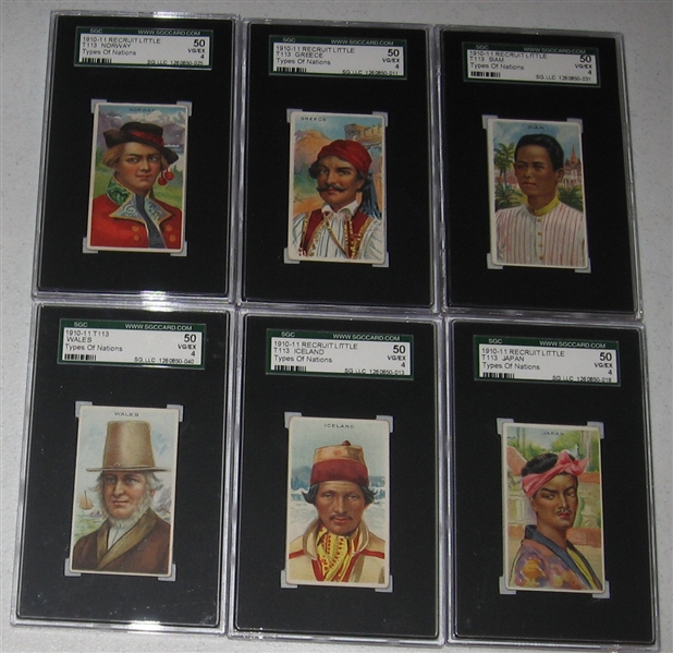 1910-11 T113 Types of Nations Lot of (10) SGC 50