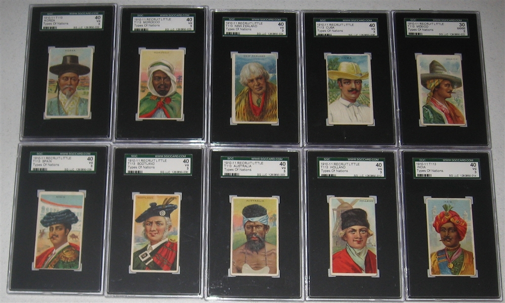 1910-11 T113 Types of Nations Lot of (19) SGC 40