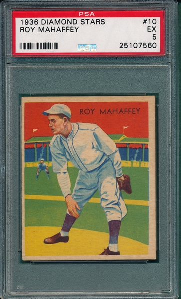 1934-36 Diamond Stars #10 Roy Mahaffey PSA 5