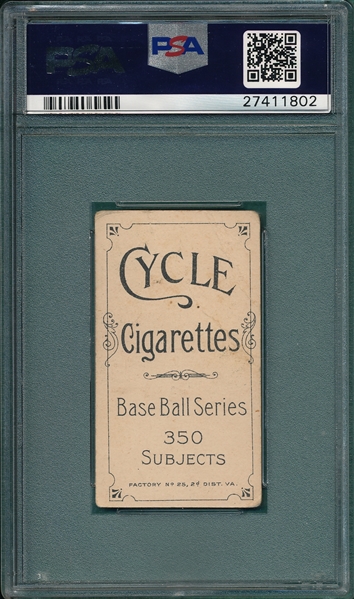 1909-1911 T206 Schreck Cycle Cigarettes PSA 1.5