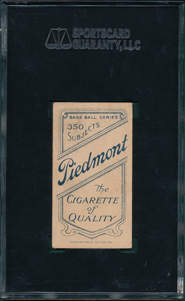 1909-1911 T206 Brown, M., Portrait, Piedmont Cigarettes SGC 50