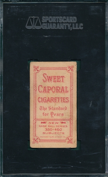 1909-1911 T206 Tinker, Bat On, Sweet Caporal Cigarettes SGC 40 *Factory 25*