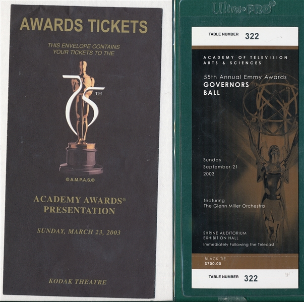 Entertainment & TV Shows Tickets Lot of (7)