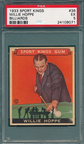 1933 Sport Kings #36 Willie Hoppe, PSA 5