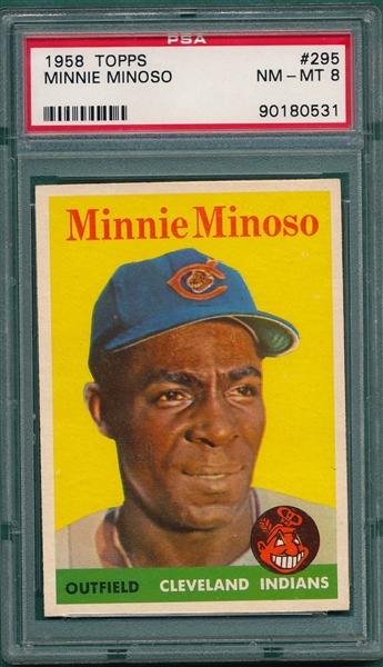 1958 Topps #295 Minnie Minoso PSA 8