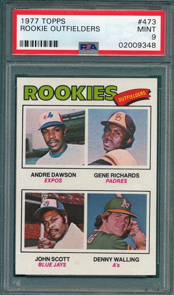 1977 Topps #473 Andre Dawson PSA 9 *MINT* *Rookie*