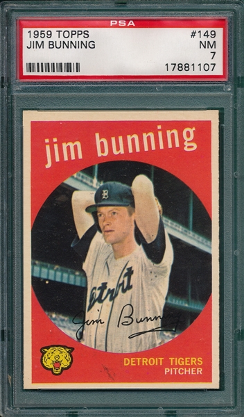 1959 Topps #149 Jim Bunning PSA 7