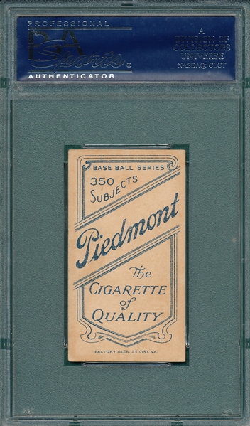 1909-1911 T206 Myers, Fielding, Piedmont Cigarettes PSA 4