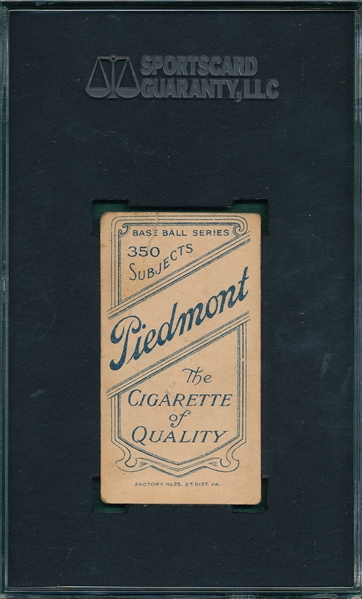1909-1911 T206 Jordan, Dutch, Piedmont Cigarettes SGC 10 *Southern League*