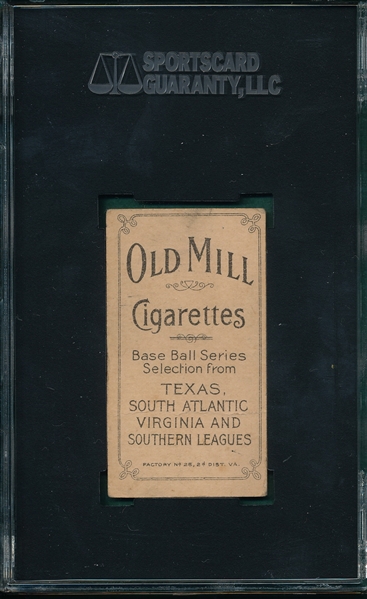 1909-1911 T206 Manion Old Mill Cigarettes SGC 30 *Southern League*