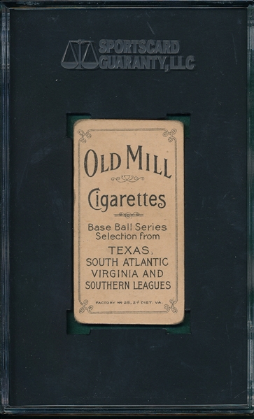 1909-1911 T206 Paige Old Mill Cigarettes SGC 40 *Southern League*