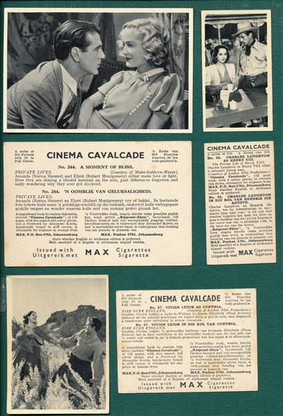 1940 A & M Wix Cinema Cavalcade Volume 1, Max Cigarettes, Lot of (91)