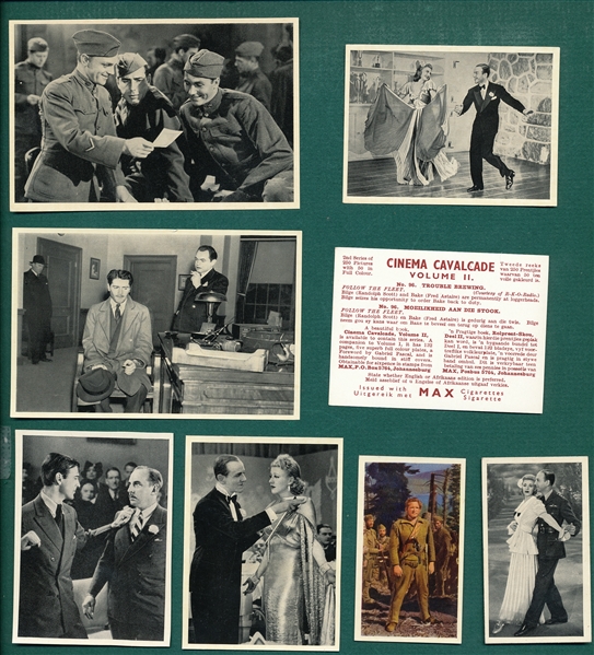 1940 A & M Wix Cinema Cavalcade Volume 2, Max Cigarettes, Partial Set (118/230)